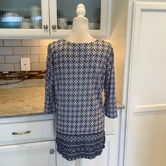 J Jill Love Linen Pullover V-neck Top Size Small - Picture 6 of 10